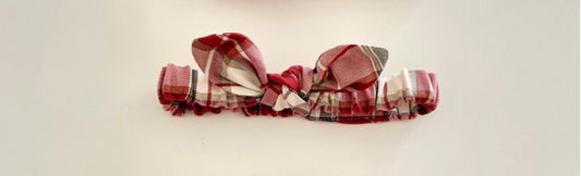 Fita de orelhas tartan vermelho